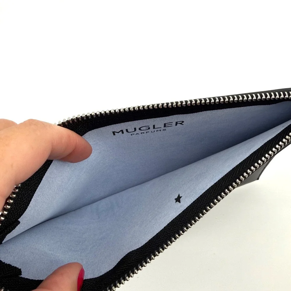 NEW Mugler Parfums Alien Extraintense Cosmetic Pouch Bag Goth Cyber Angel Travel